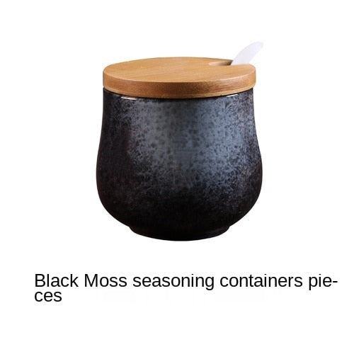 Japanese-style seasoning jar ceramic set restaurant seasoning ...